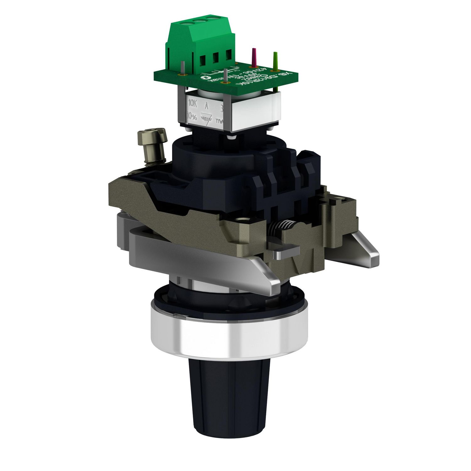 Picture of Complete potentiometer, Harmony XB4, metal, 22mm, 4K7