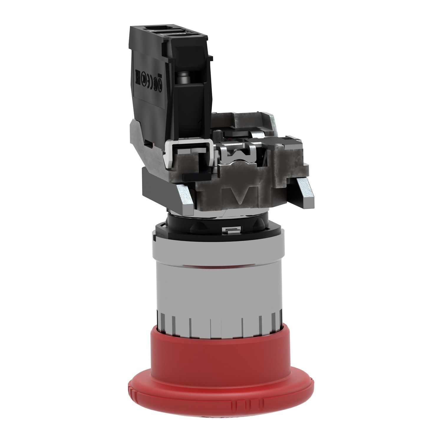 Picture of Emergency switching off push button, Harmony XB4, metal, red mushroom 40mm, 22mm, trigger latching turn to release, 1NC