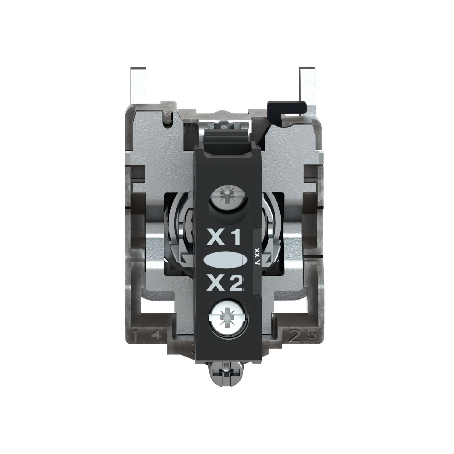 Picture of Pilot light, Harmony XB4,metal, white, 22mm, universal LED, plain lens, 110...120V AC