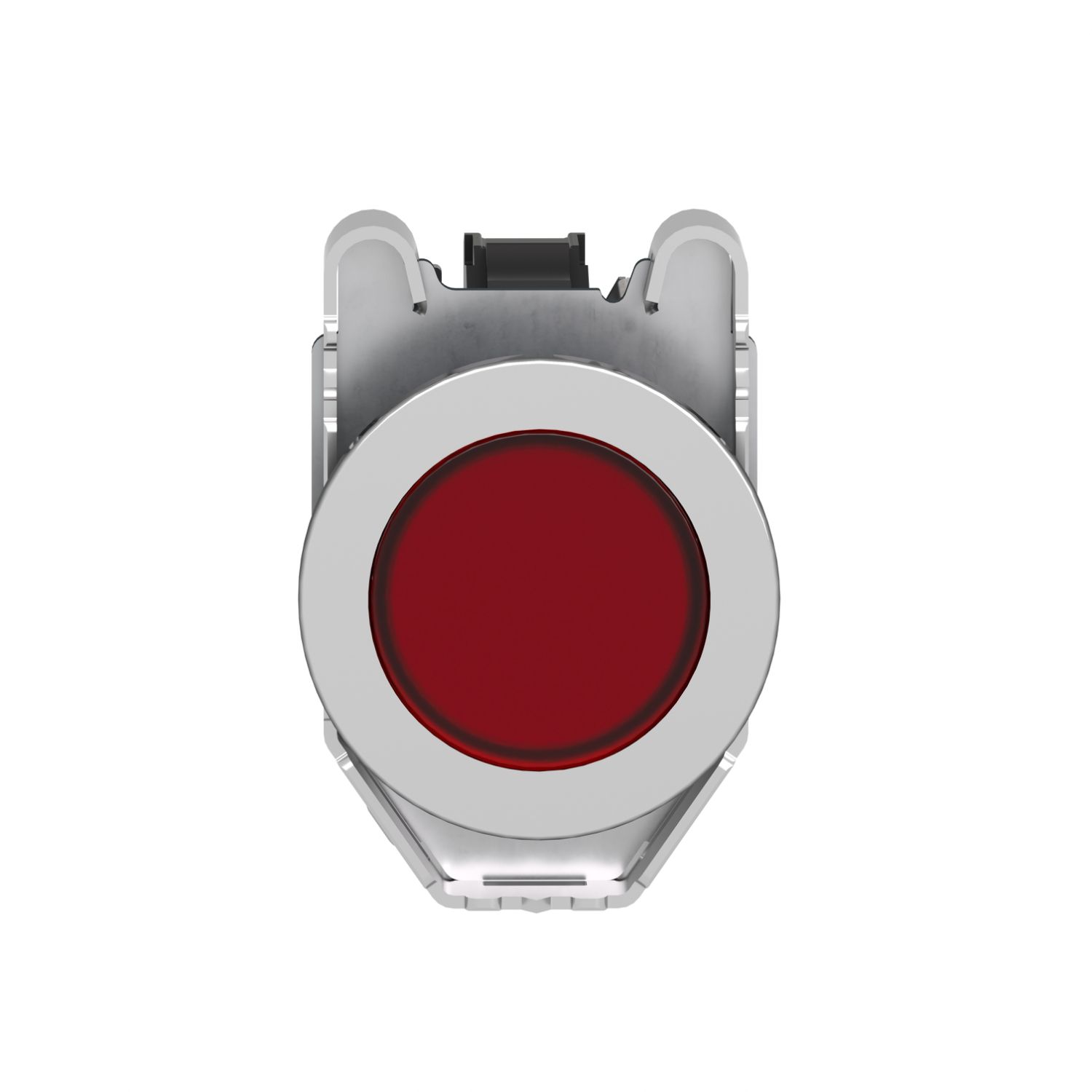 Picture of Pilot light, Harmony XB4,metal, red flush mounted, 30mm, universal LED, plain lens, 230...240V AC