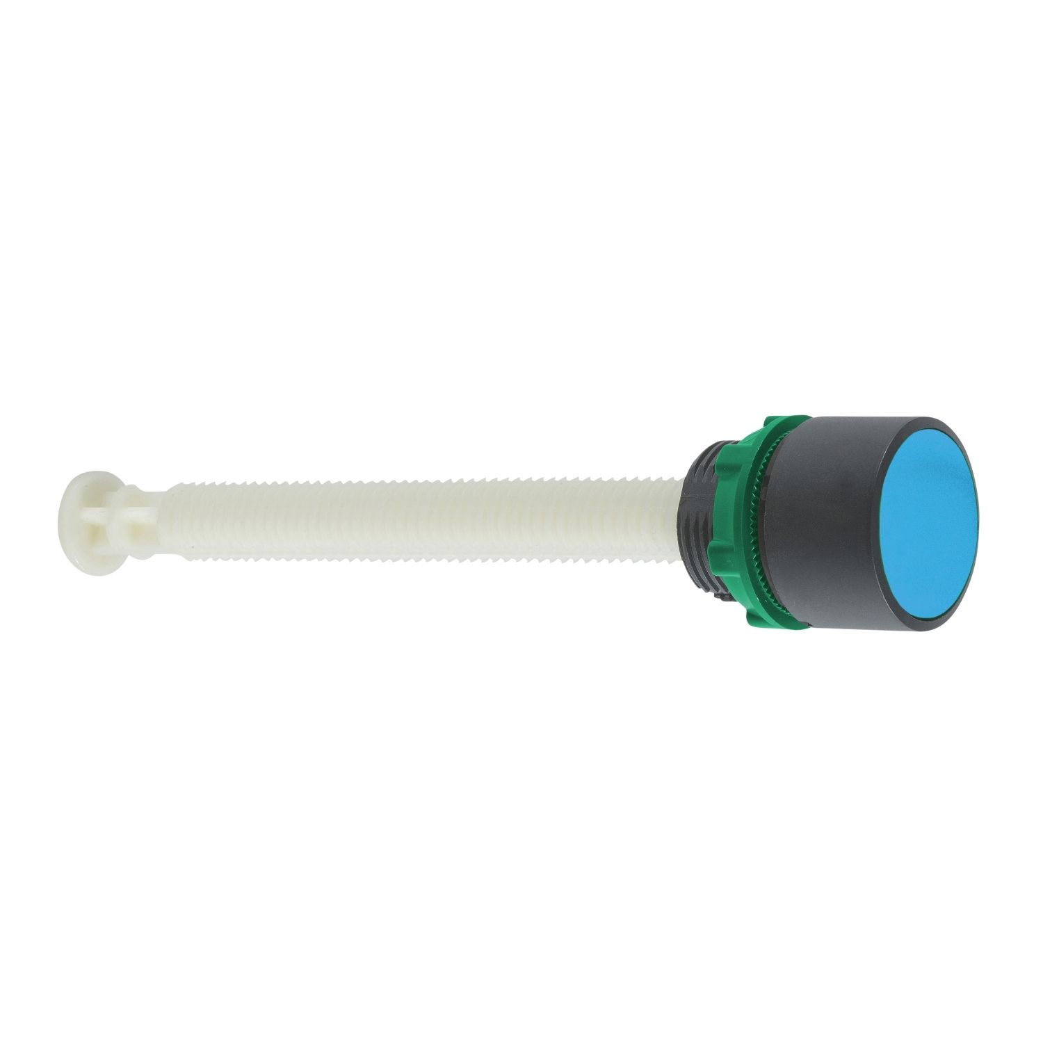 Picture of Manual overload reset push button, Harmony XB5, plastic, for 120...257mm actuation distance, flush, blue, 22mm, marked R
