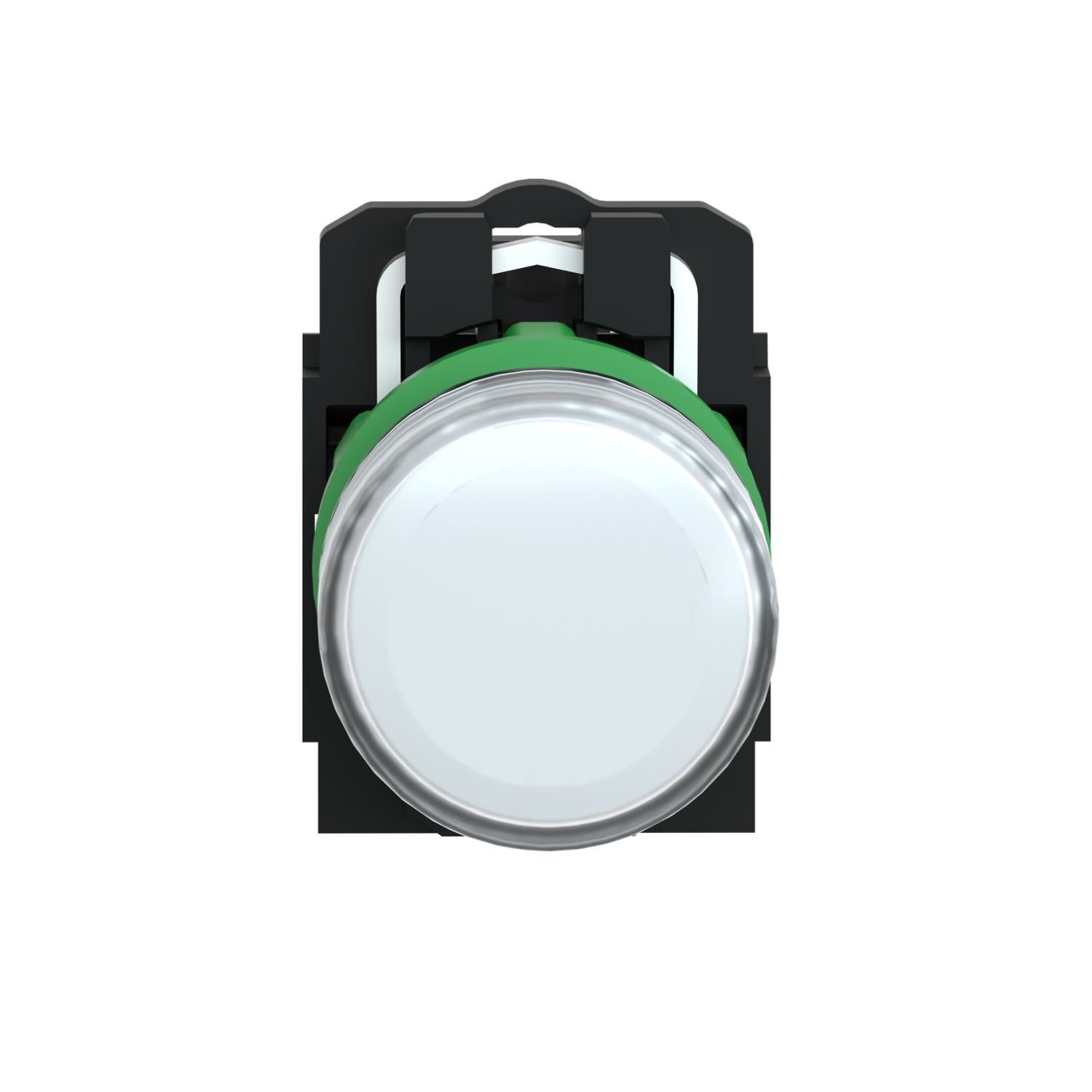 Picture of pilot light, Harmony XB5, grey plastic, white, 22mm, universal LED, plain lens, 110...120V AC