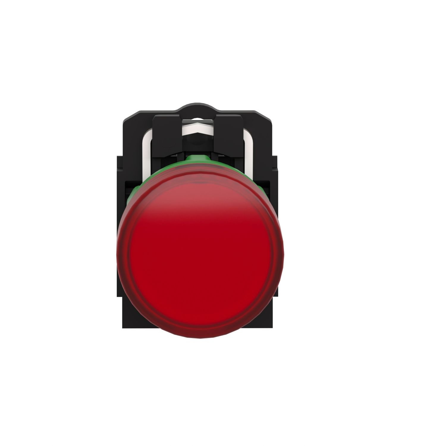 Picture of Pilot light, Harmony XB5, grey plastic, red, 22mm, universal LED, plain lens, 230...240V AC