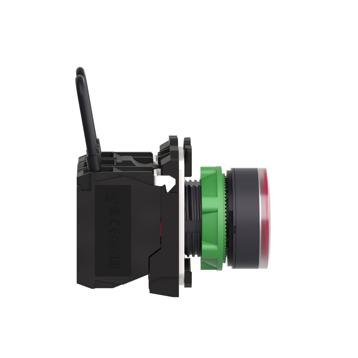 Picture of Push-to-test pilot light, Harmony XB5, plastic, red, universal LED, screw clamp terminals, 24V