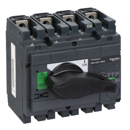 Picture of switch disconnector, Compact INS250-160, 160 A, standard version with black rotary handle, 4 poles