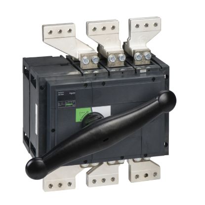 Picture of switch disconnector, Compact INS2500, 2500A, standard version with black rotary handle, 3 poles