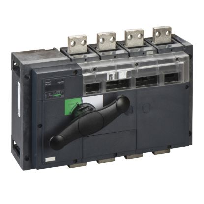 Picture of switch disconnector, Compact INV1000, visible break, 1000A, standard version with black rotary handle, 4 poles