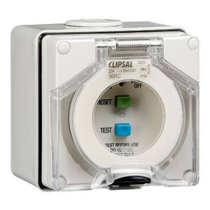 Picture of SOCKET O_LET IP56 RCD 2P 30MA