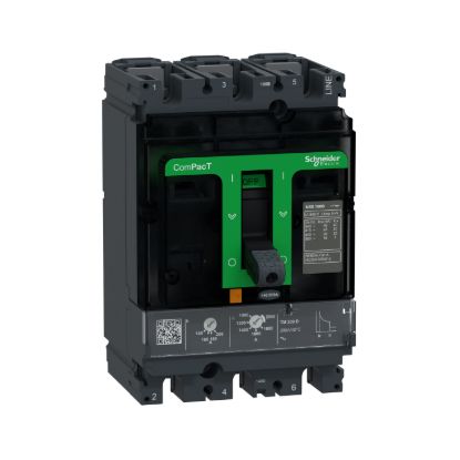 Picture of Circuit breaker, ComPacT NSX100B, 25kA/415VAC, 3 poles, TMD trip unit 50A