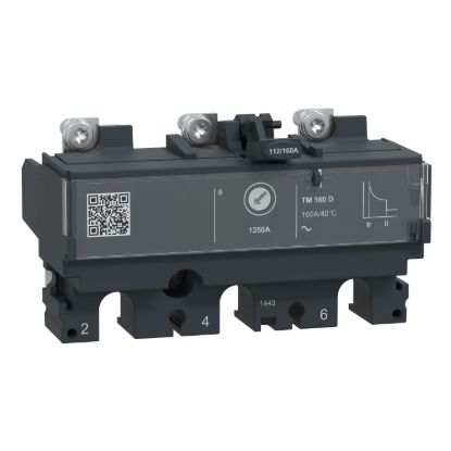 Picture of Trip unit TM160DC, ComPacT NSX160 DC, 3 poles, thermal magnetic protections, 160A rating