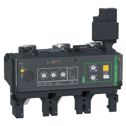 Picture of Trip unit MicroLogic Vigi 4.3AL, ComPacT NSX400/630, 3 poles, electronic basic protections, earth leakage alarm, 400A