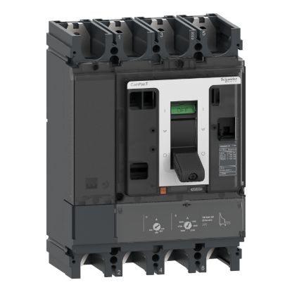 Picture of Circuit breaker, ComPacT NSX400S DC, 100kA/750VDC, 4 poles, TM-DC trip unit 250A