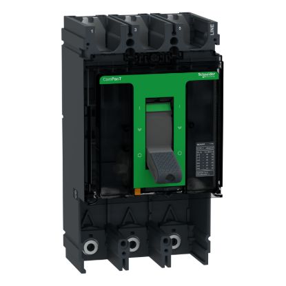 Picture of Circuit breaker basic frame, ComPacT NSX630F, 36kA/415VAC, 3 poles, 630A frame rating, without trip unit