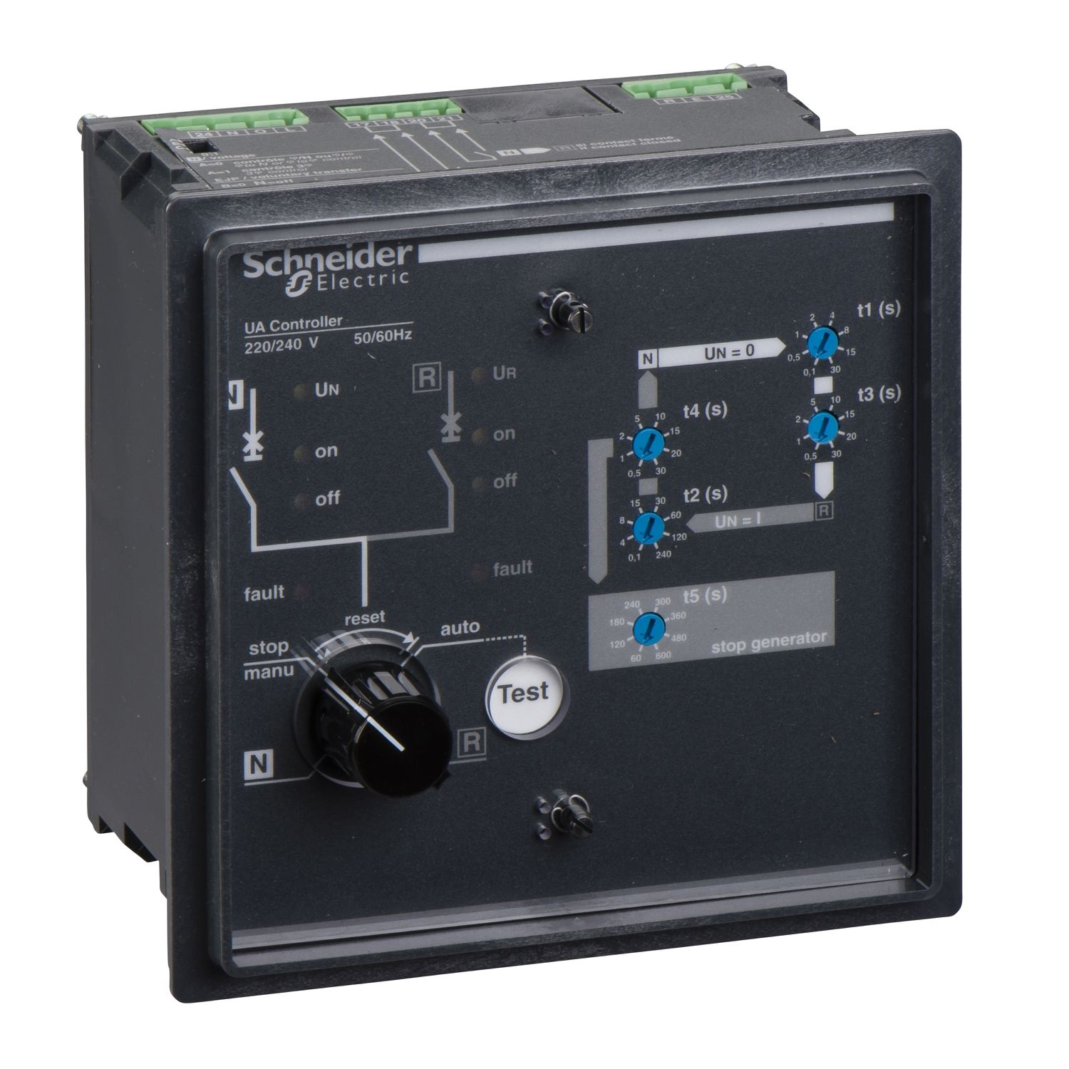 Picture of UA controller, TransferPacT source changeover, automatic control system integrated, 220…240VAC at 50/60Hz
