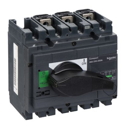 Picture of Switch disconnector, ComPact, Compact INS250-200 , 200 A, standard version with black rotary handle, 3 poles