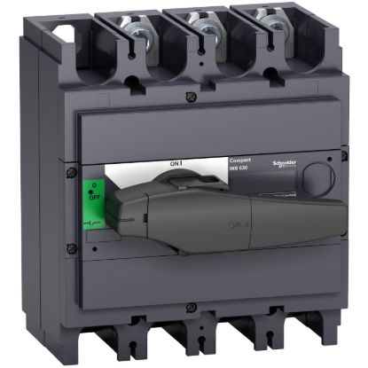 Picture of switch disconnector, Compact INS500, 500A, standard version with black rotary handle, 3 poles