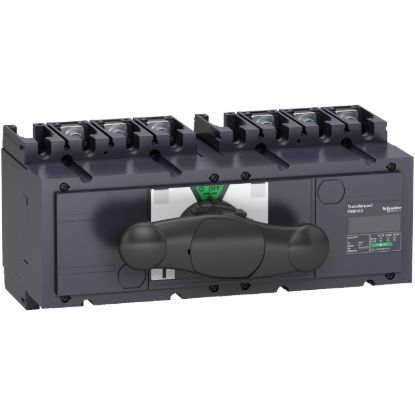 Picture of assembled manual source changeover, TransferPacT FXM160 for ComPacT INS250 switch disconnectors, 160A, 3P