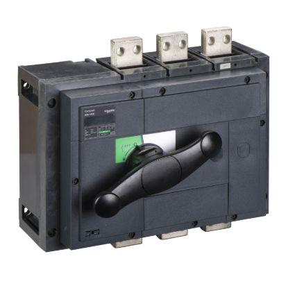 Picture of switch disconnector, Compact INS1600, 1600A, standard version with black rotary handle, 3 poles