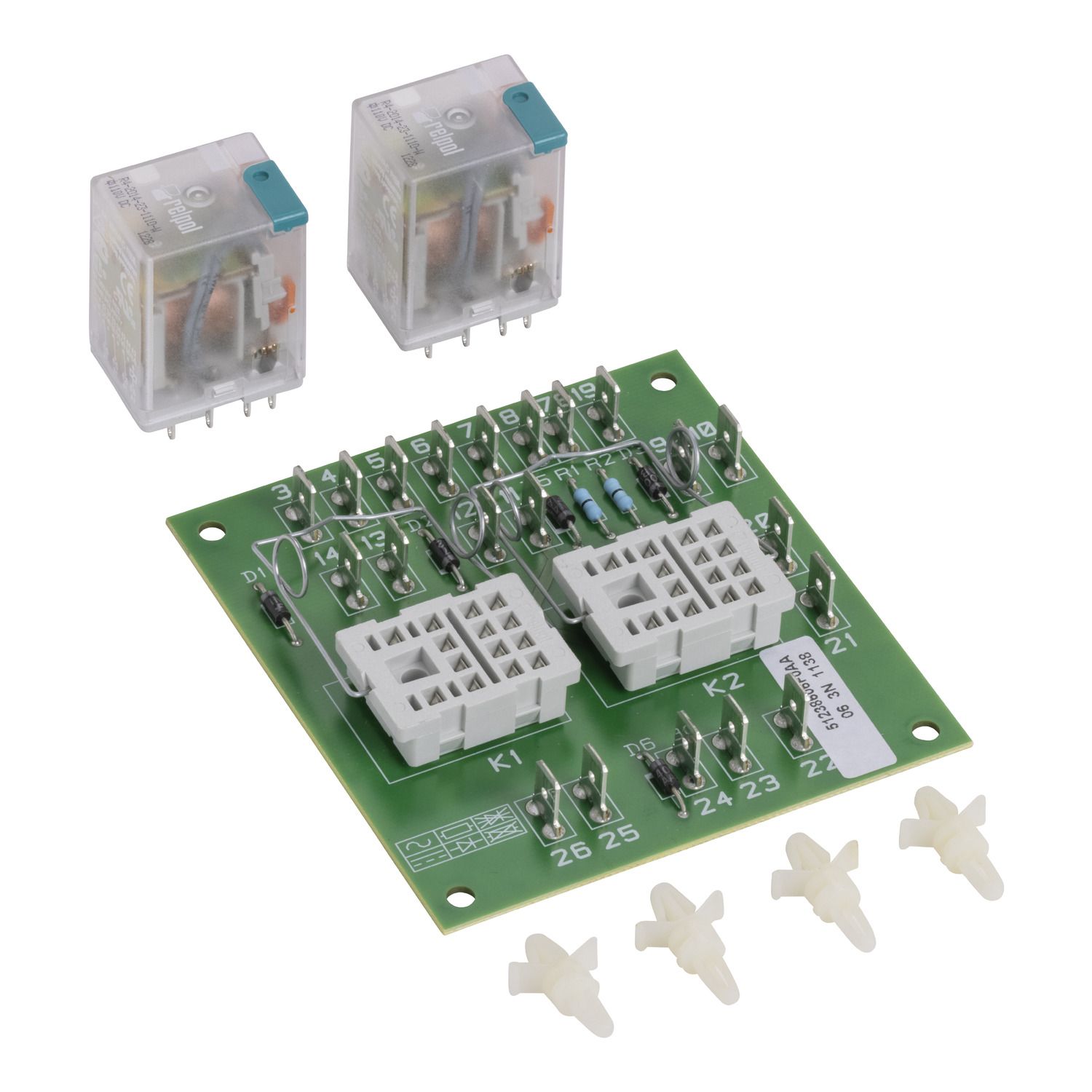 Picture of Relay and PCBA kit, SM6-24, spare part, 110VDC, plate