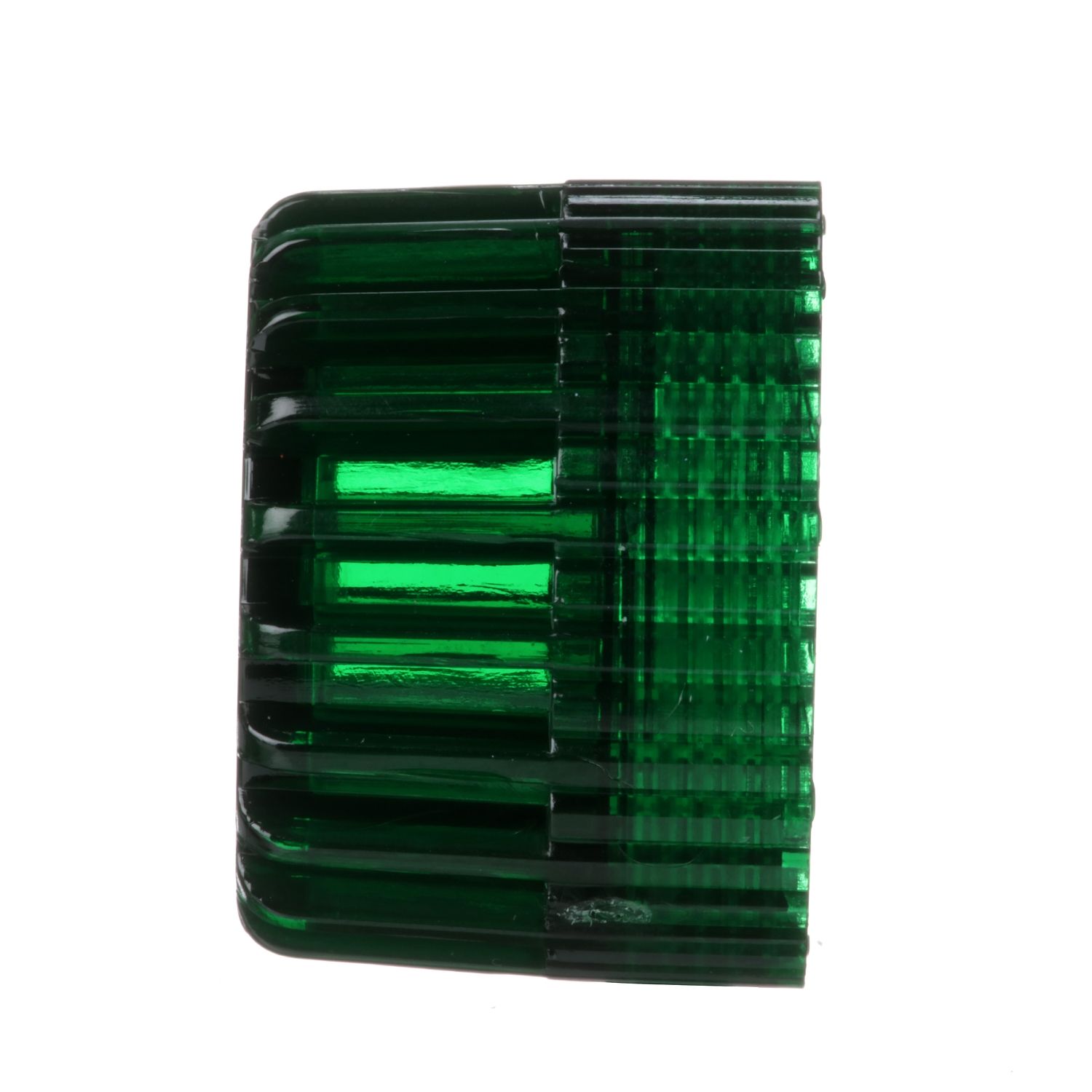 Picture of "Cap, Harmony 9001K, Harmony 9001SK, polycarbonate, green, grooved lens, 30mm, for illuminated push button"