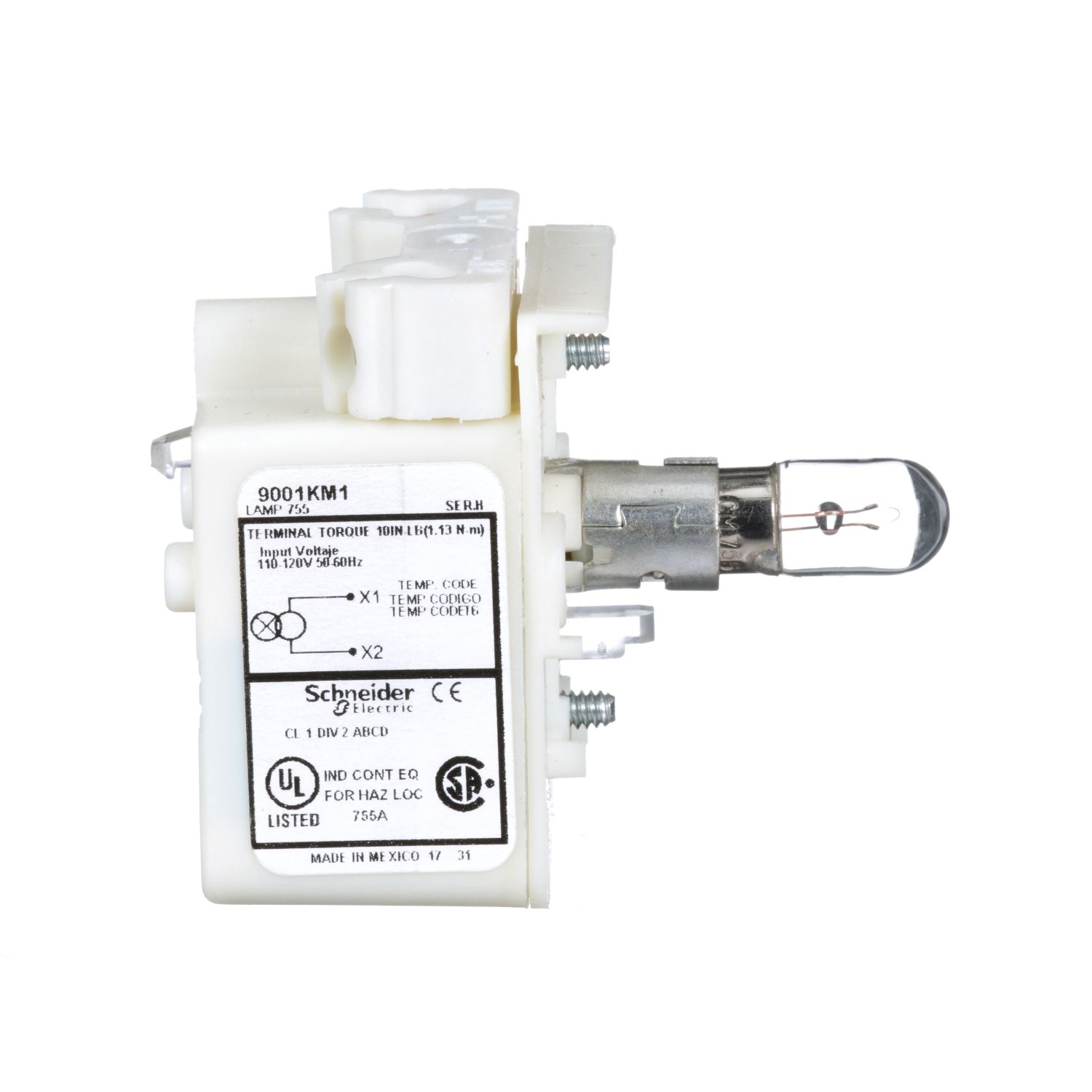 Picture of Light block, Harmony 9001K, Harmony 9001SK, 30mm, incandescent bulb, 110...120V