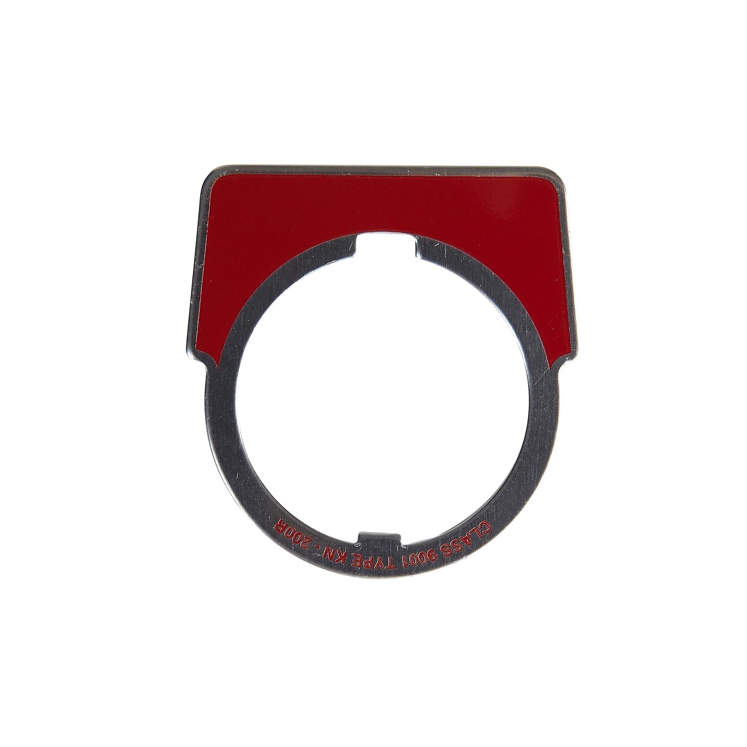 Picture of Blank legend, Harmony 9001K, Harmony 9001SK, 30mm, aluminium, red with silver letters, 40x43mm