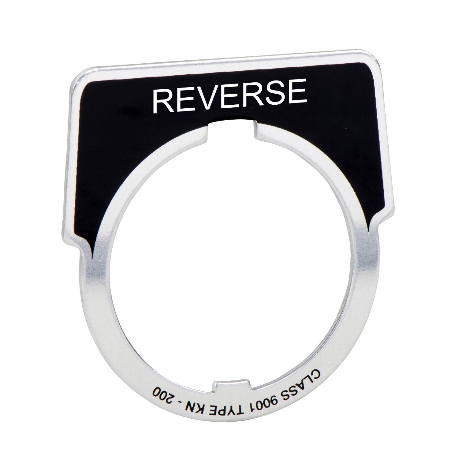 Picture of Legend, Harmony 9001K, Harmony 9001SK, 30mm, aluminium, black with silver letters, 40x43mm, marking REVERSE