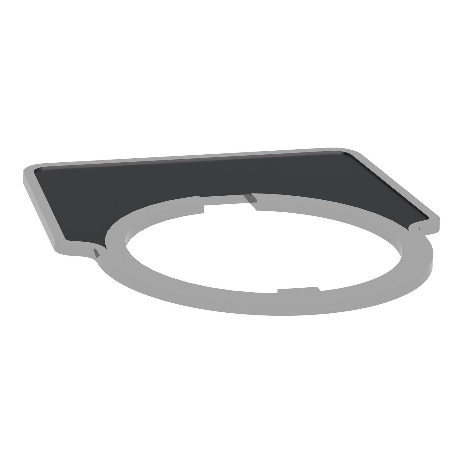 Picture of Blank legend, Harmony 9001K, Harmony 9001SK, 30mm, aluminium, black with silver letters, 44x50mm