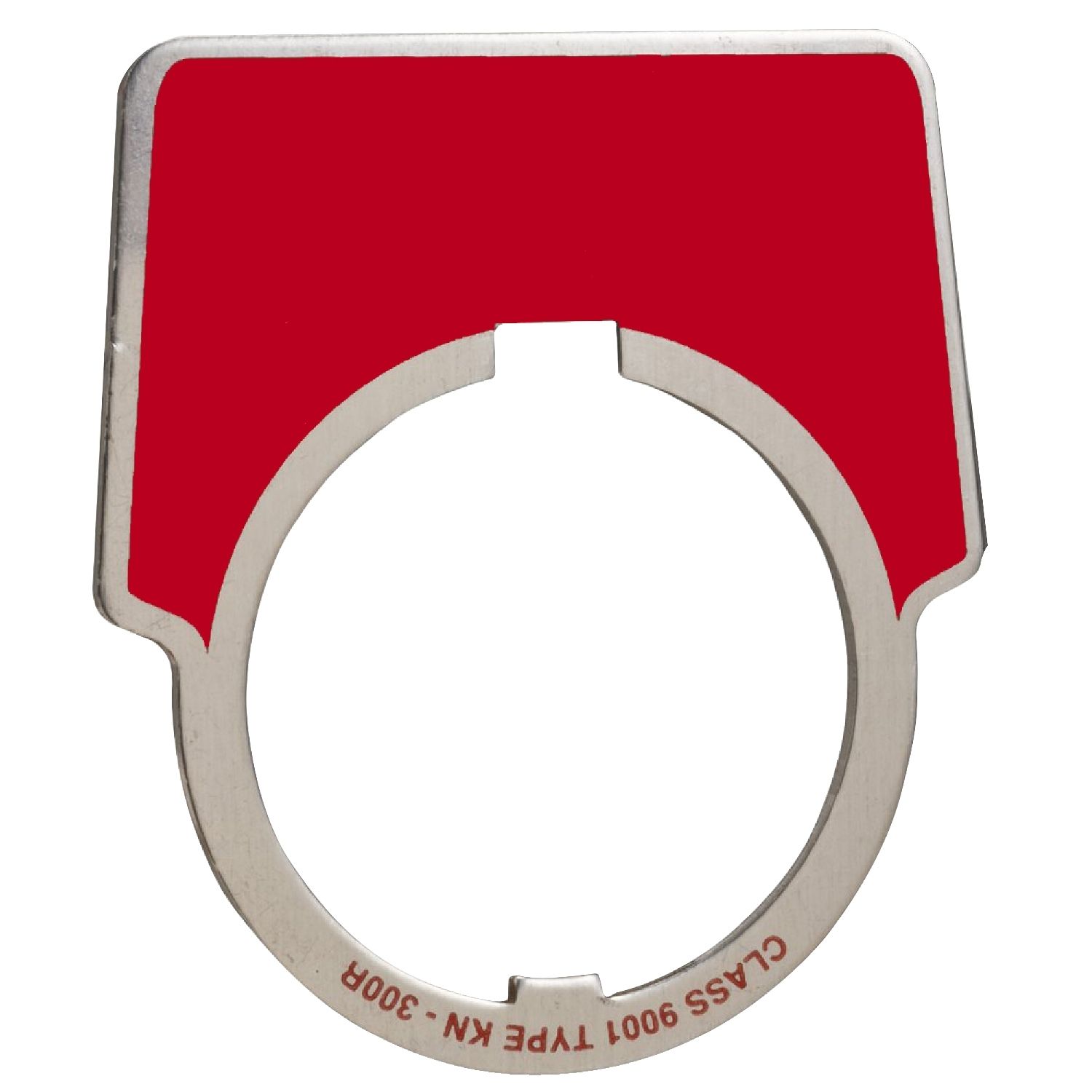 Picture of Blank legend, Harmony 9001K, Harmony 9001SK, 30mm, aluminium, red with silver letters, 44x50mm