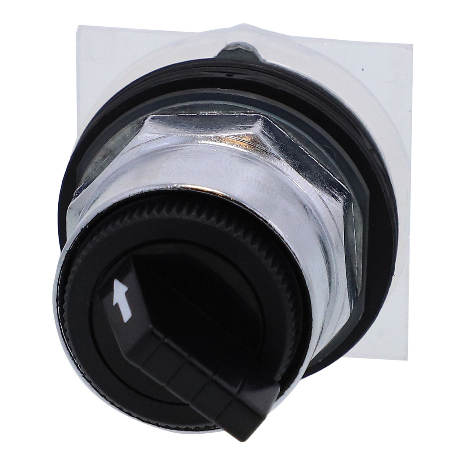 Picture of Selector switch head, Harmony 9001K, metal, standard handle, black, 30mm, 2 positions, spring return left to right