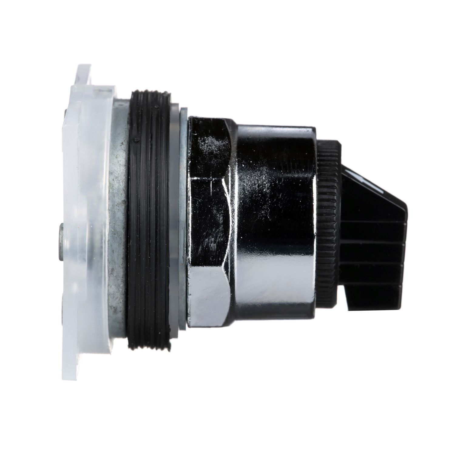 Picture of Selector switch head, Harmony 9001K, metal, standard handle, black, 30mm, 3 positions,return both sides to center