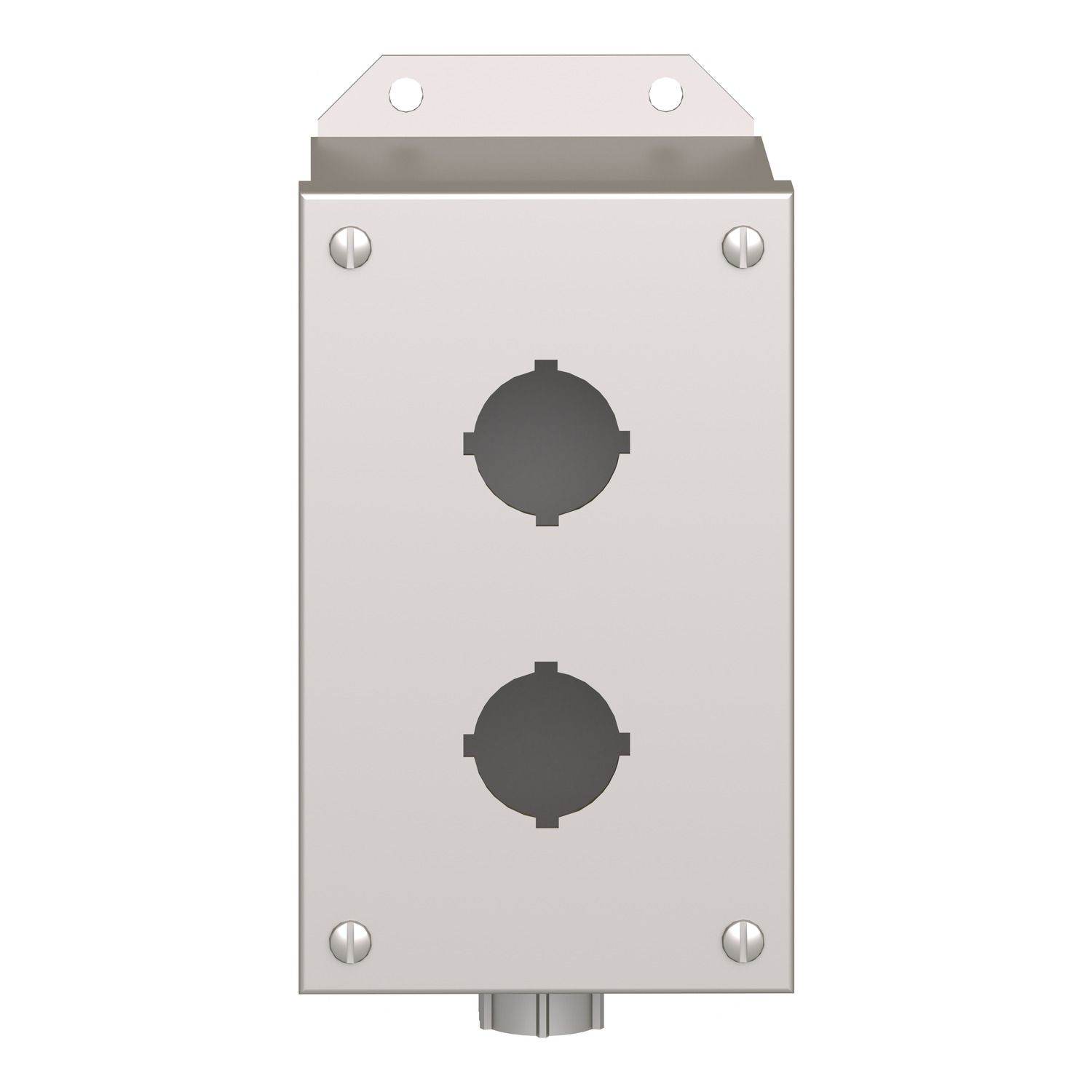 Picture of Empty enclosure control station, Harmony 9001K, Harmony 9001SK, stainless steel, 2 cut outs, 30mm