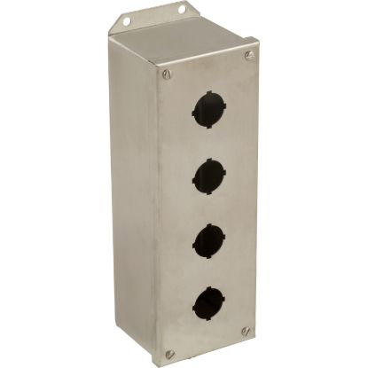 Picture of Empty enclosure control station, Harmony 9001K, Harmony 9001SK, stainless steel, 4 cut outs, 30mm