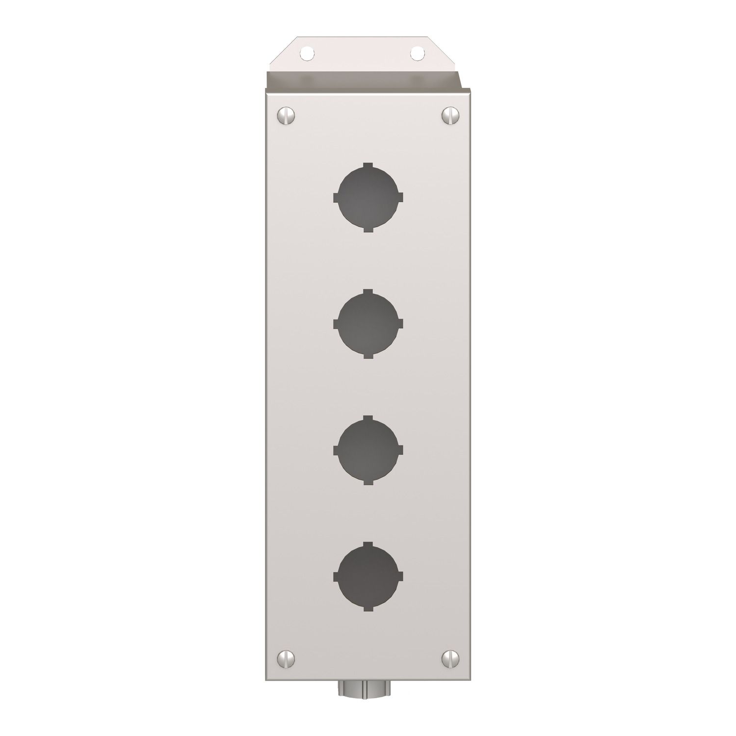 Picture of Empty enclosure control station, Harmony 9001K, Harmony 9001SK, stainless steel, 4 cut outs, 30mm