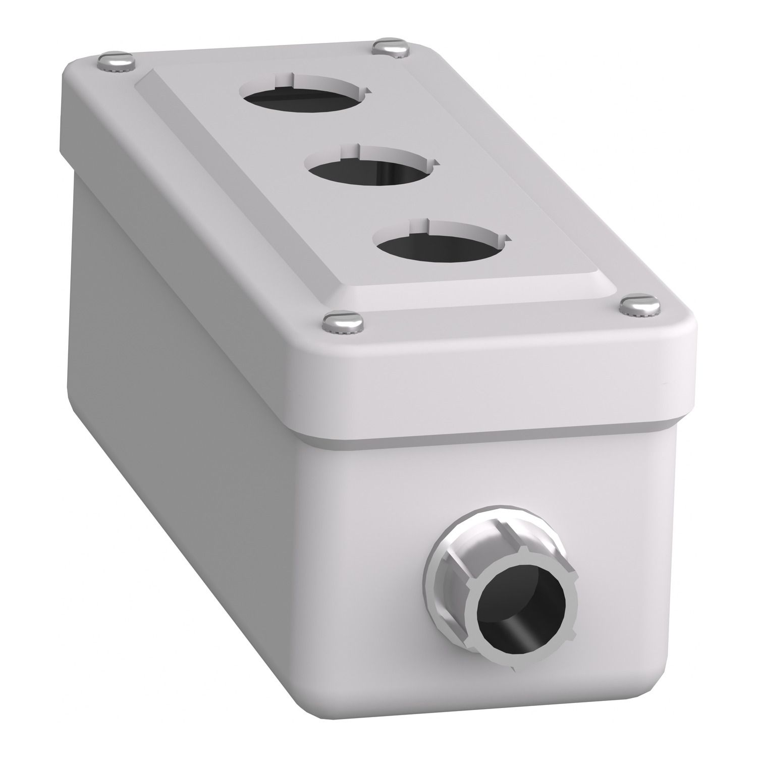 Picture of Empty enclosure control station, Harmony 9001K, Harmony 9001SK, plastic, 3 cut outs, 30mm, for 3 4 cable entry