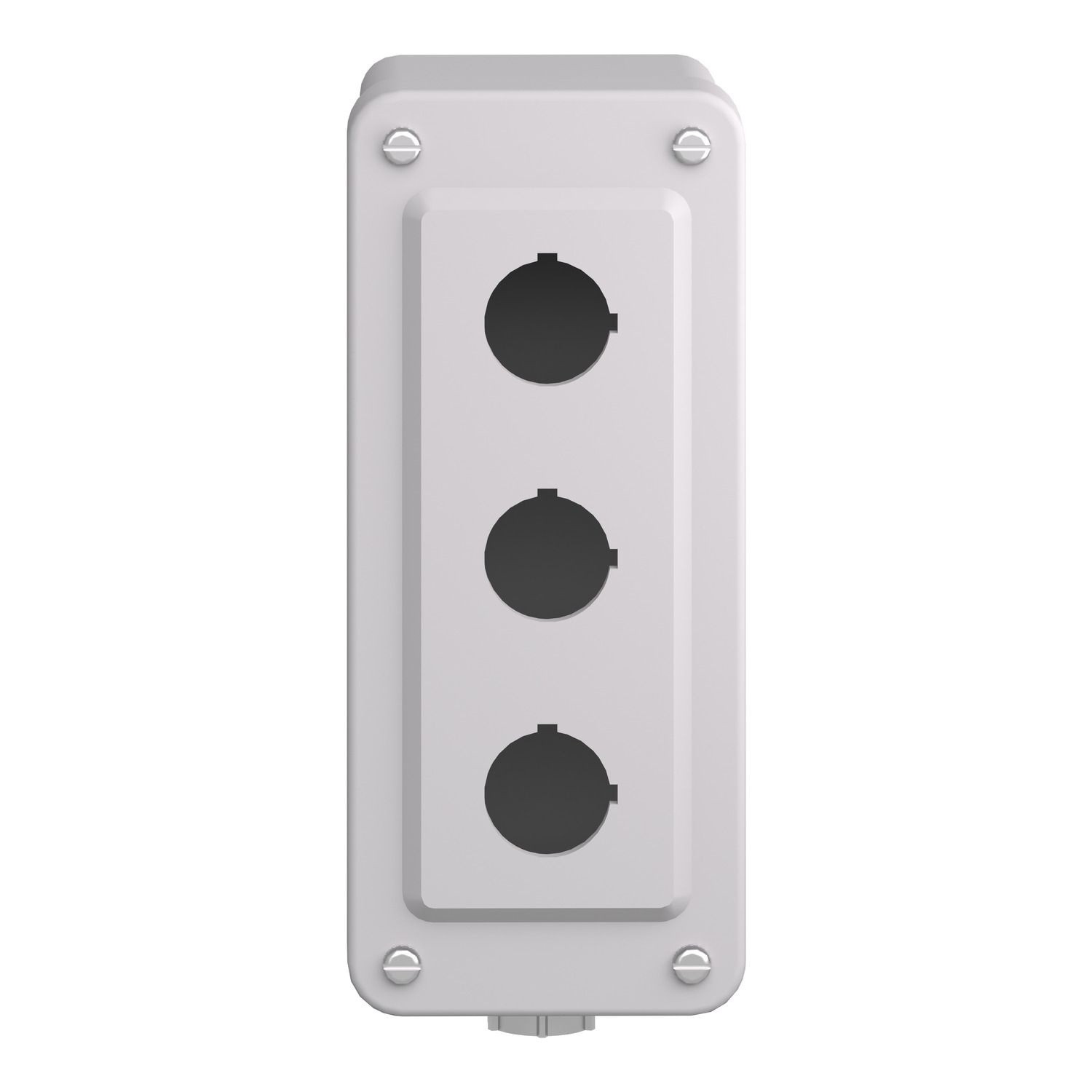 Picture of Empty enclosure control station, Harmony 9001K, Harmony 9001SK, plastic, 3 cut outs, 30mm, for 3 4 cable entry