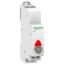 Picture of 1NC single push button grey - indicator light red 12-48Vac/dc, Acti9, 1NC grey, indicator light red 12-48Vac/dc