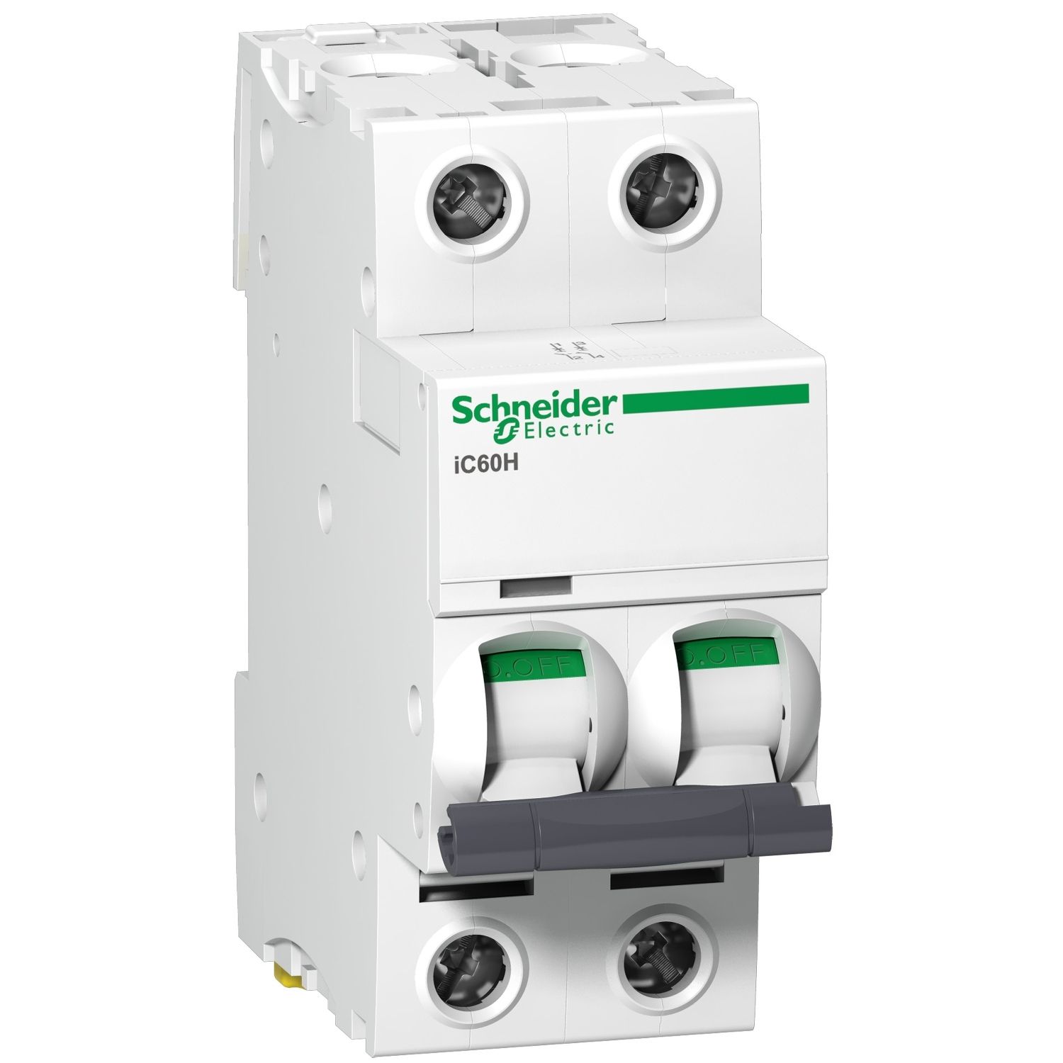 Picture of Miniature circuit breaker (MCB), Acti9, iC60H Disbo, 2P, 32A, C curve, 10000A (IEC/EN 60898-1), 15kA (IEC/EN 60947-2)