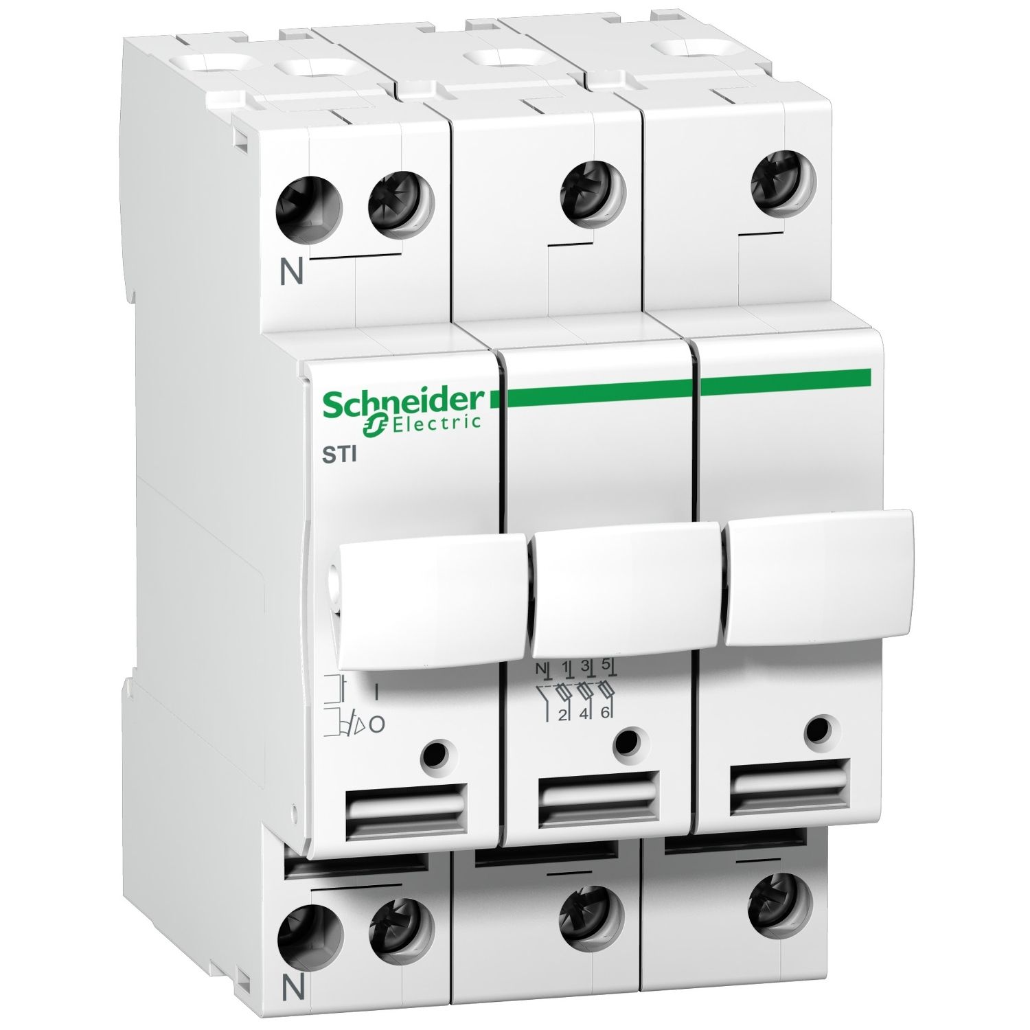 Picture of Acti9 - fuse-disconnector STI - 3 poles + N - 25 A - for fuse 10.3 x 38 mm