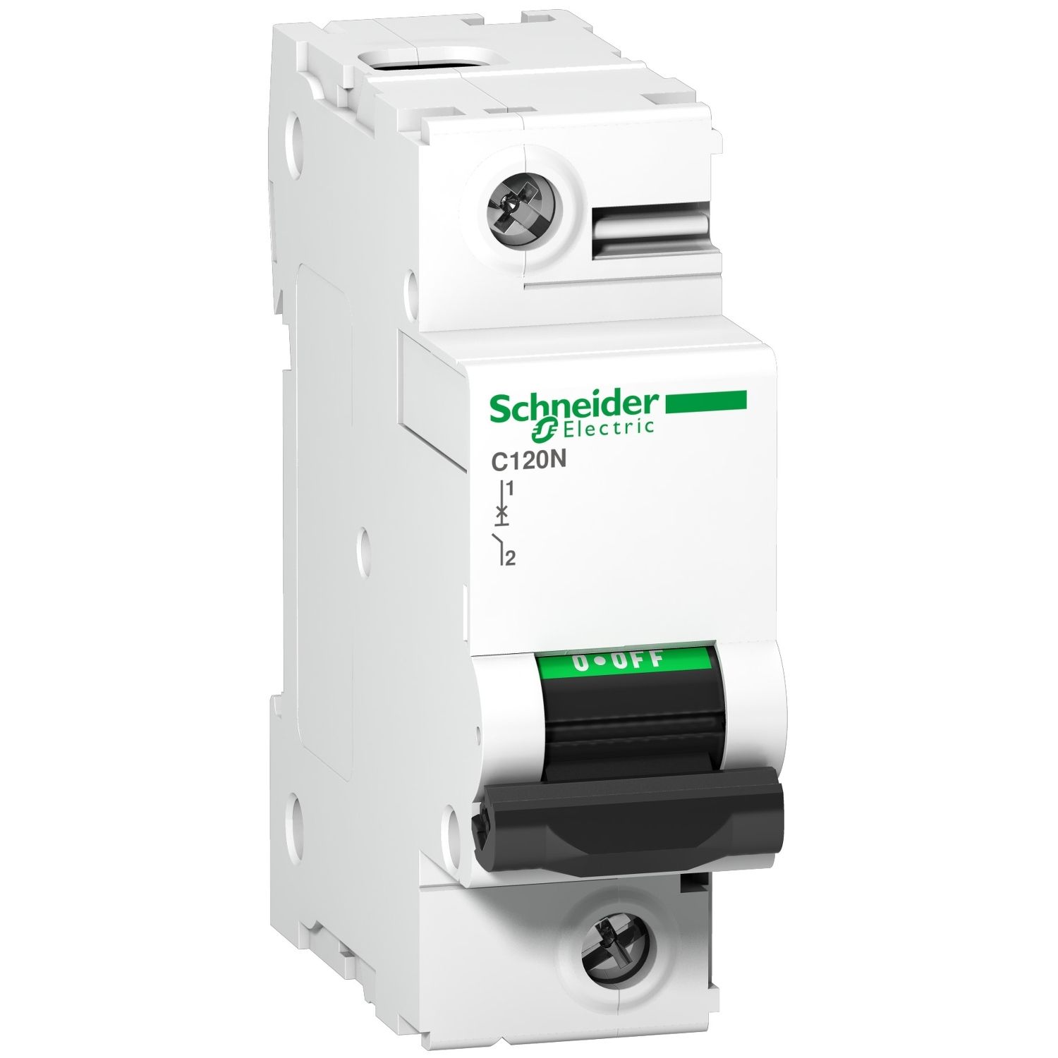 Picture of Miniature circuit breaker (MCB), Acti9, C120N, 1P, 80A, C curve, 10000A (IEC/EN 60898-1), 10kA (IEC/EN 60947-2)