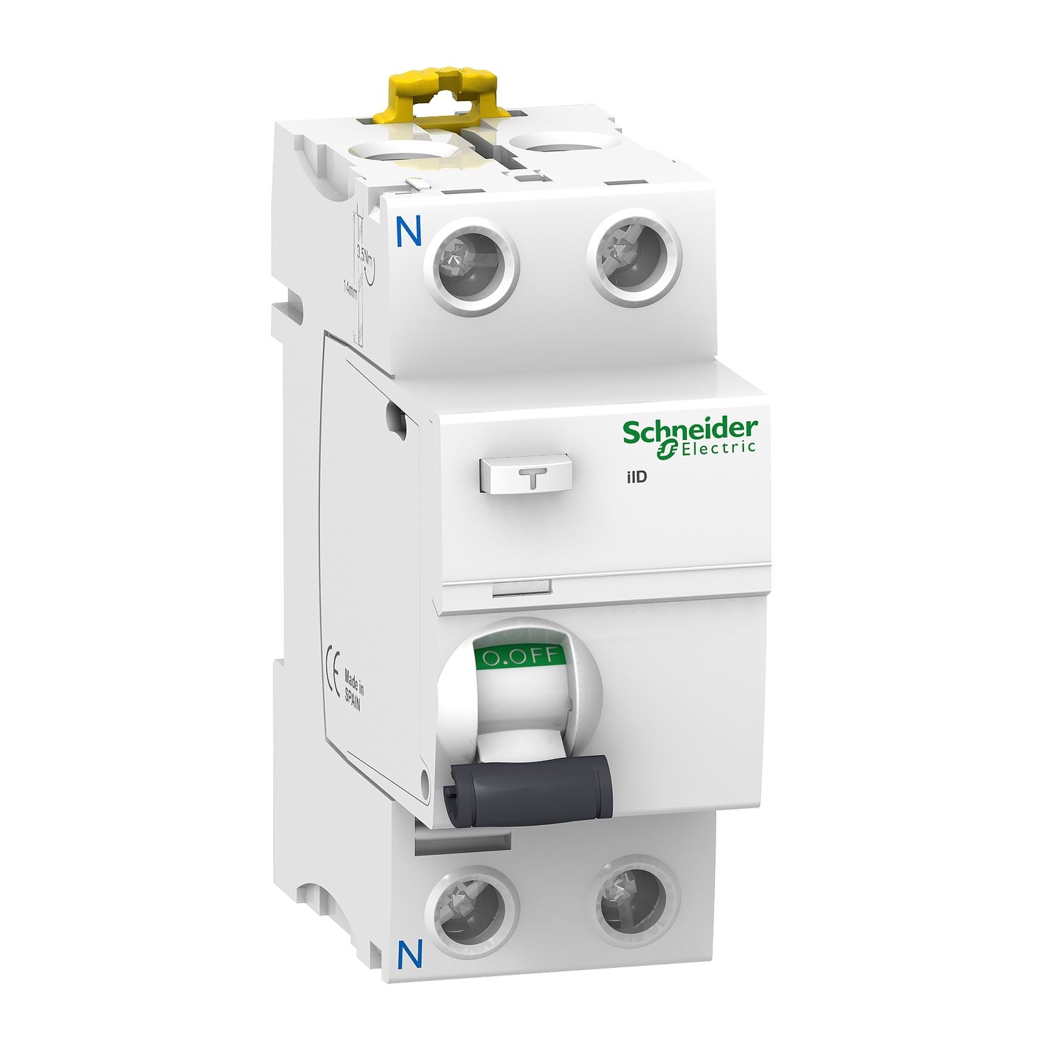 Picture of Residual current circuit breaker (RCCB), Acti9, iID, 2P, 63A, A-SI type, 30mA