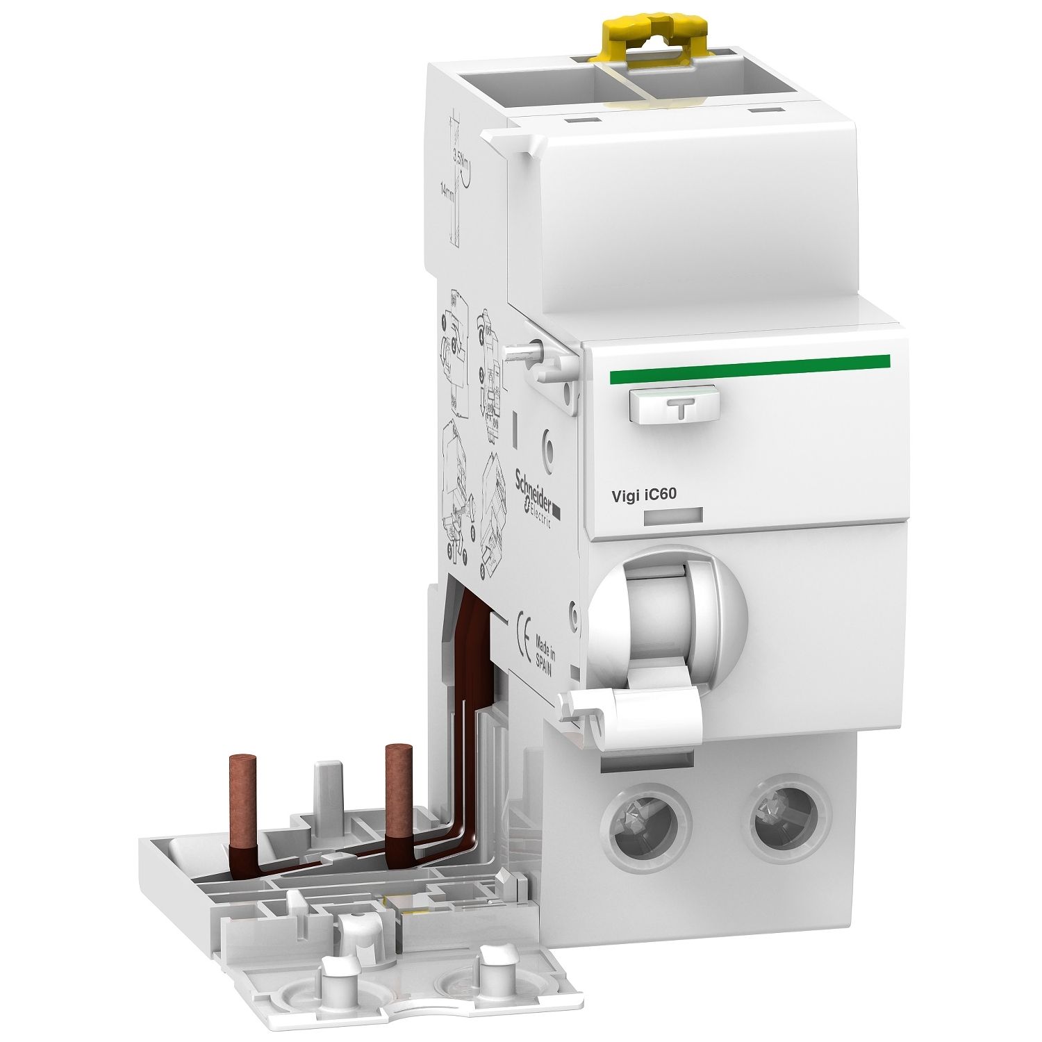 Picture of Earth leakage add-on block, Acti9, 2P, 63A, 300mA, A type