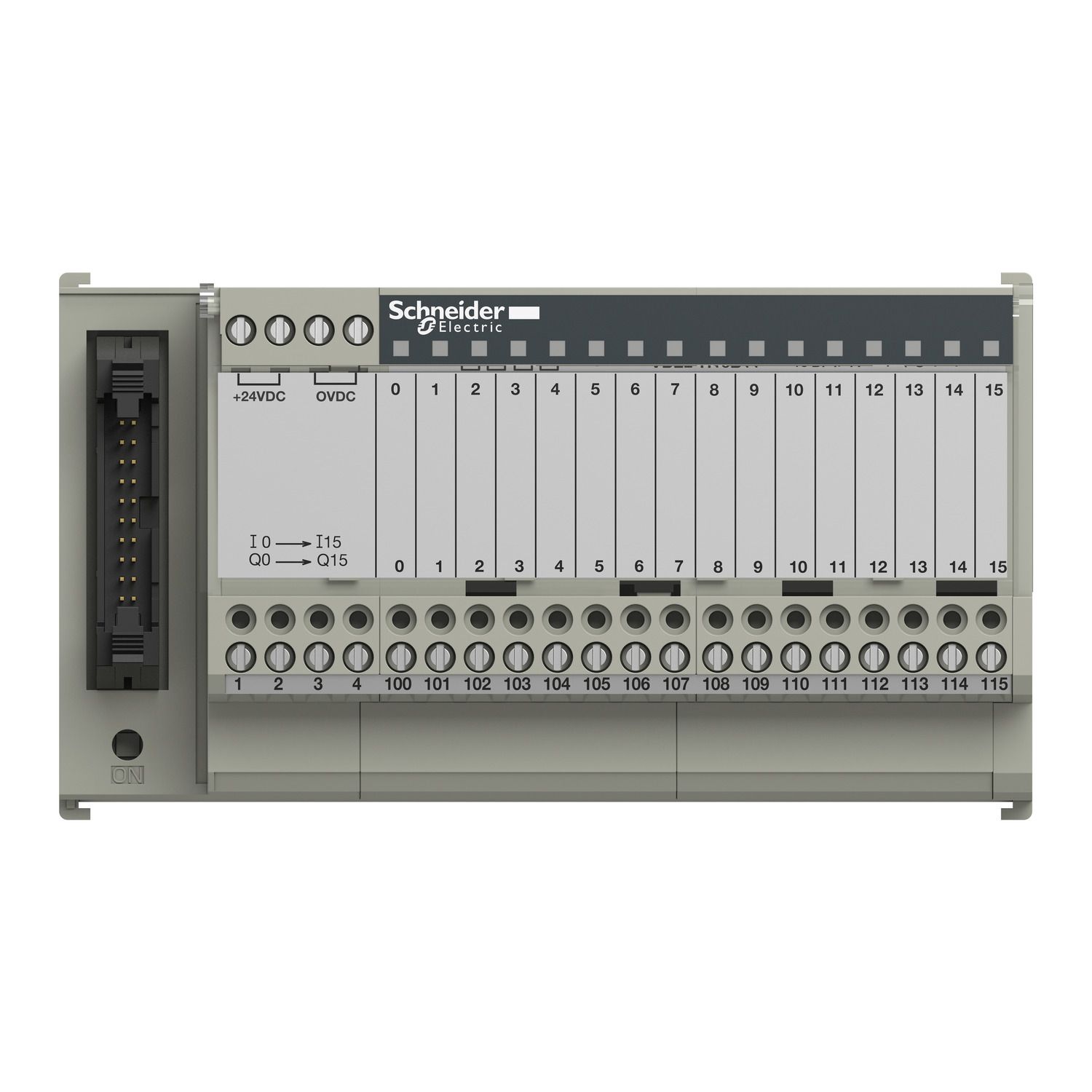 Picture of passive connection sub-base ABE7 - 16 inputs or outputs - Led