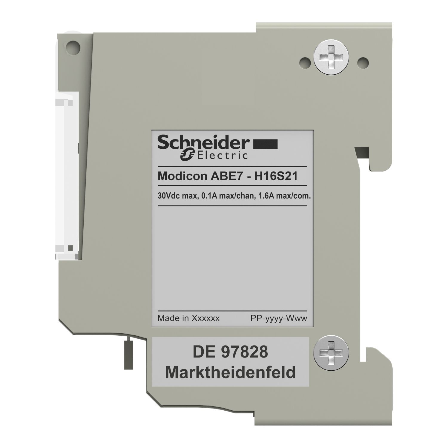 Picture of passive connection sub-base ABE7 - 16 inputs or outputs - Led - isolator