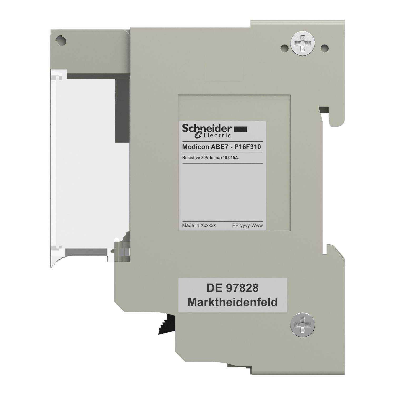 Picture of sub-base for plug-in relay ABE7 - 16 channels - relay 12.5 mm