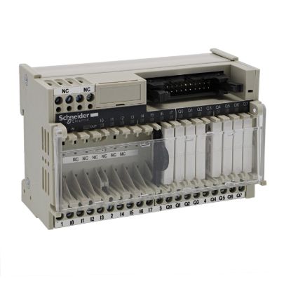 Picture of Sub-base with plug-in electromechanical relay ABE7, 16 channels, relay 5 mm