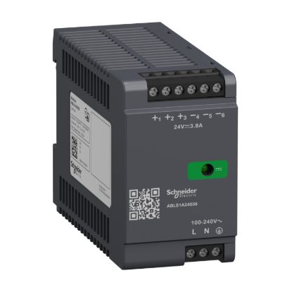 Picture of Regulated Power Supply, 100 to 240V AC, 24V, 3.8A, single phase, Optimized