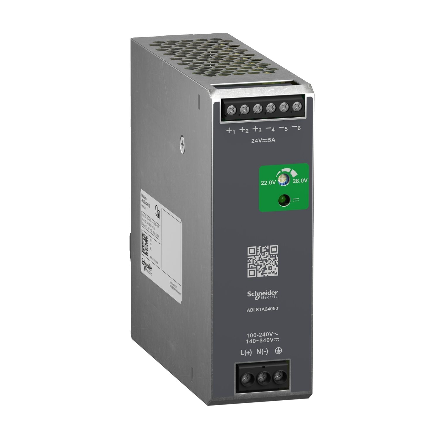 Picture of Regulated Power Supply, 100 to 240V AC, 24V, 5A, single phase, Optimized