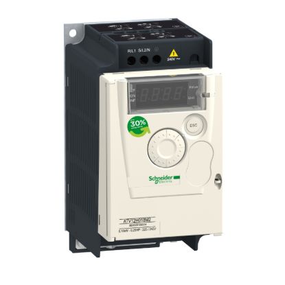 Picture of Variable speed drive ATV12, Altivar 12, 0.37kW, 0.55hp, 200..240V, 1ph, with heat sink