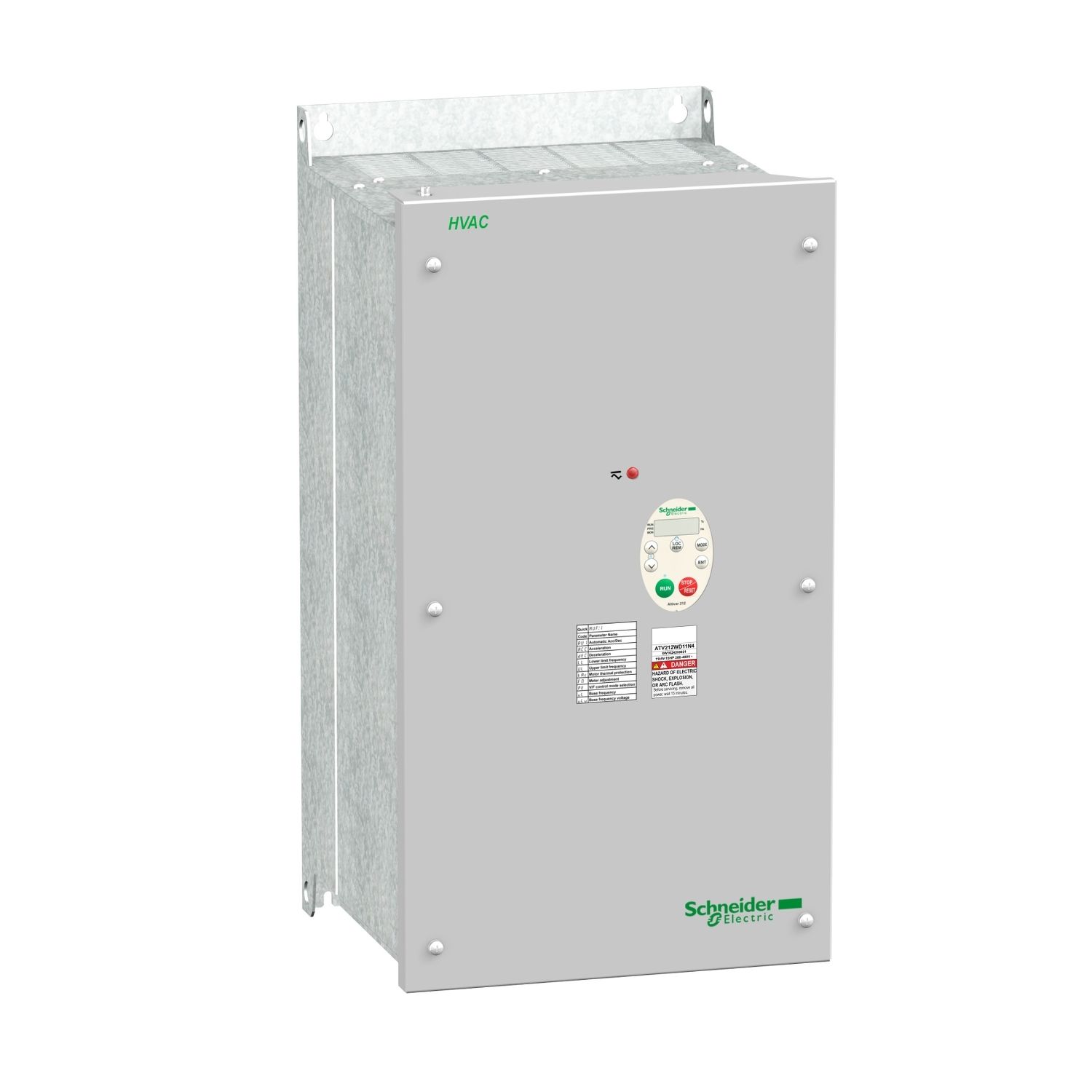 Picture of variable speed drive, Altivar 212, 11kW, 15hp, 480V, 3 phases, with EMC class C1, IP55